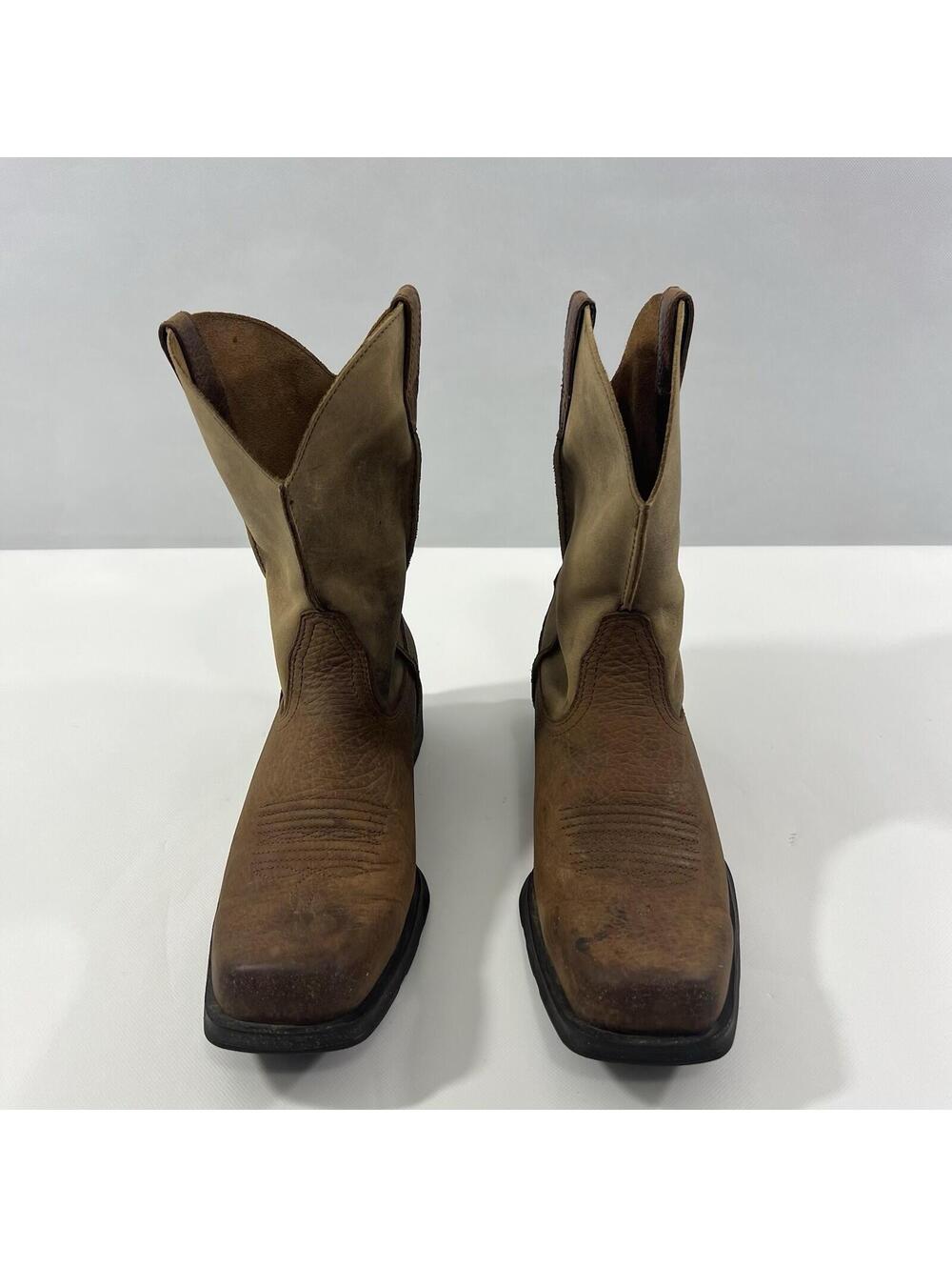 Ariat Rambler Leather Pull On Square Toe Mid Calf Boots Size 9.5 EE